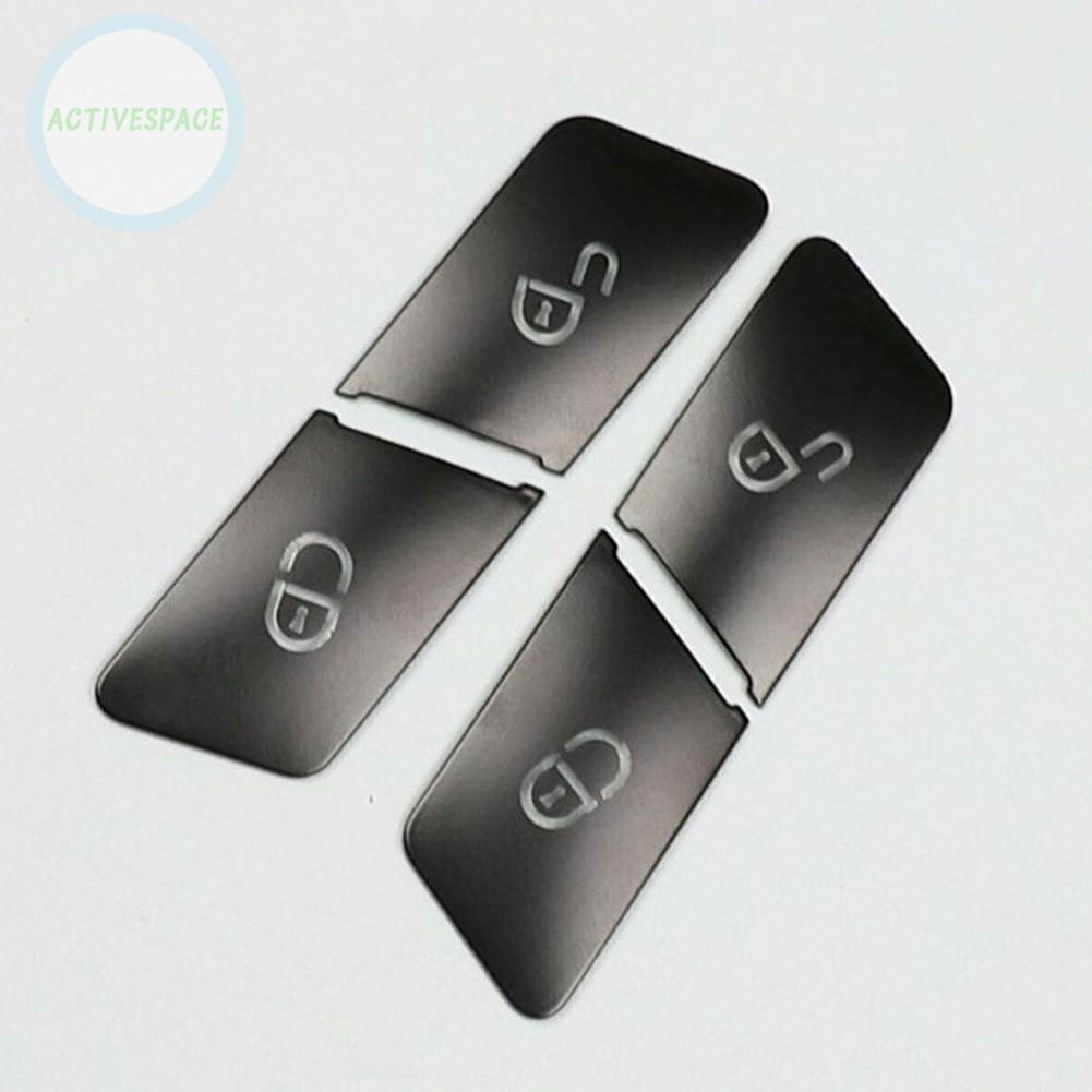 4 Viền dán nút khóa cửa xe ô tô Mercedes Benz Class W204 W212