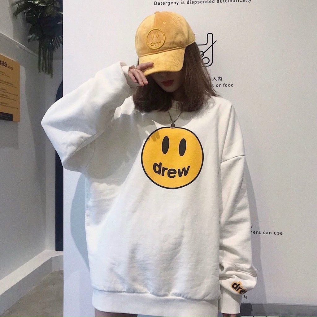 Áo Sweater Drew mặt cười, Áo sweater unisex nam nữ, Áo thun dài tay drew [ MẪU MỚI TREND 2022 ]