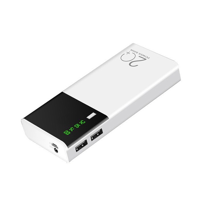 Sạc dự phòng 30000 mAh 2 cổng USB Sạc nhanh,màu trắng nhỏ gọn tiện lợi Tích Hợp Sạc