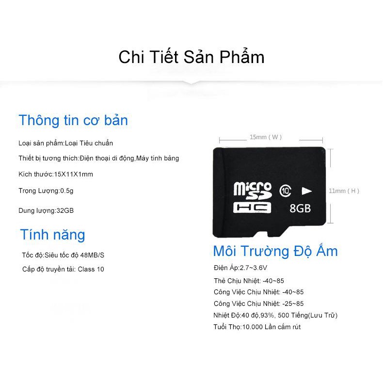 [HÀNG CHÍNH HÃNG 1 ĐỔI 1]Thẻ nhớ Golden soil 8g 16g 32g tốc độ cao 95MB/s chuyên dụng cho camera wifi, camera hành trình