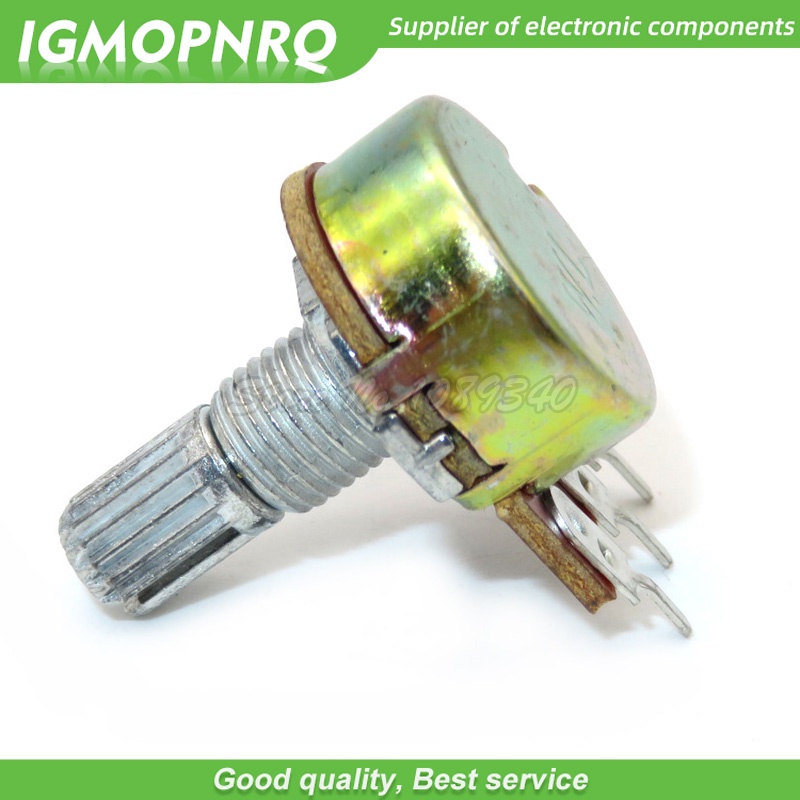 Set 5 Chiết Áp WH148 3pin 15mm B1K B2K B5K B10K B20K B50K B100K B250K B500K B1M 15mm Kèm Đai Ốc Và Vòng Đệm 1K 2K 5K 10K