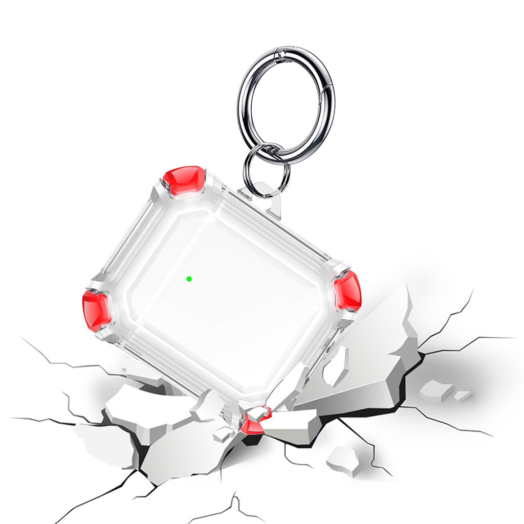 Vỏ Bảo Vệ Hộp Sạc Tai Nghe compatible AirPods 1 2 Apple Kèm Móc Khóa