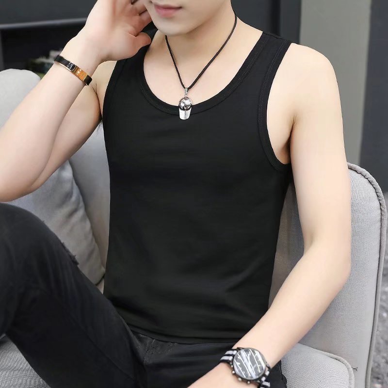 Áo Thun Sát Nách Dáng Ôm Phong Cách Hàn Quốc Dễ Phối Đồ Thời Trang Cho Nam Size M-5xl