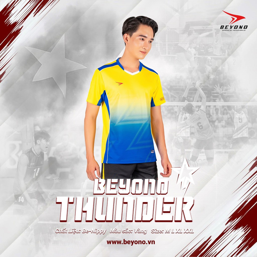 [4 màu] BỘ QUẦN ÁO BÓNG CHUYỀN NAM BEYONO THUNDER - TRANG PHỤC THỂ THAO CAO CẤP, MIỄN PHÍ IN ẤN