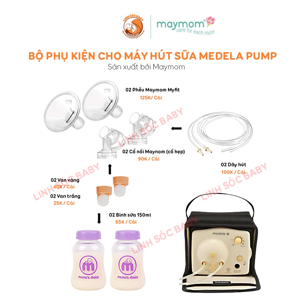 Phụ Kiện Máy Hút Sữa Maymom Tương Thích Máy Medela Pump