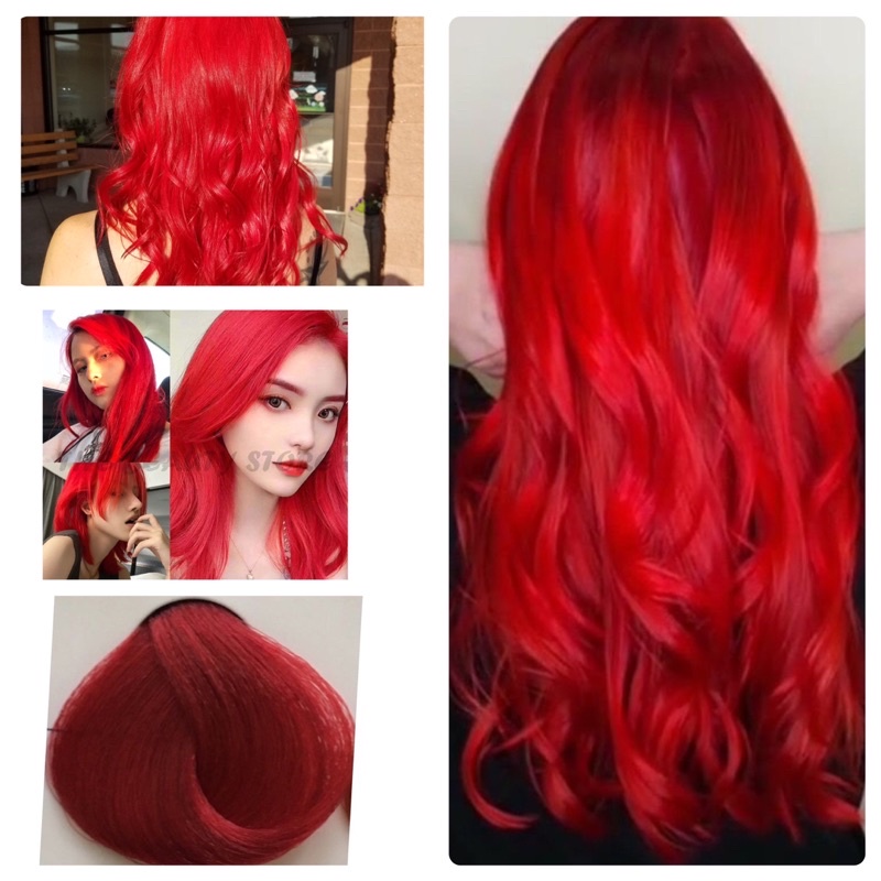 Kem Nhuộm Tóc Màu Đỏ Lửa Red Màu Mix Đỏ 0/66 Hair Dye Cream