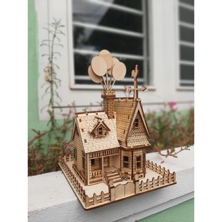Đồ chơi lắp ráp gỗ 3d - mô hình nhà gỗ diy up house