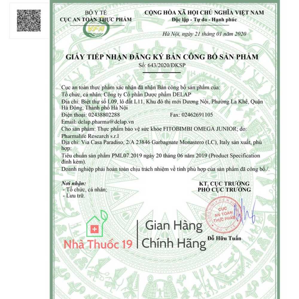 Fitobimbi Omega Junior Bổ Sung Omega 3, Omega 6 Hỗ Trợ Phát Triển Trí Não, Tăng Cường Miễn Dịch, Tốt Cho Mắt (Lọ 30ml)