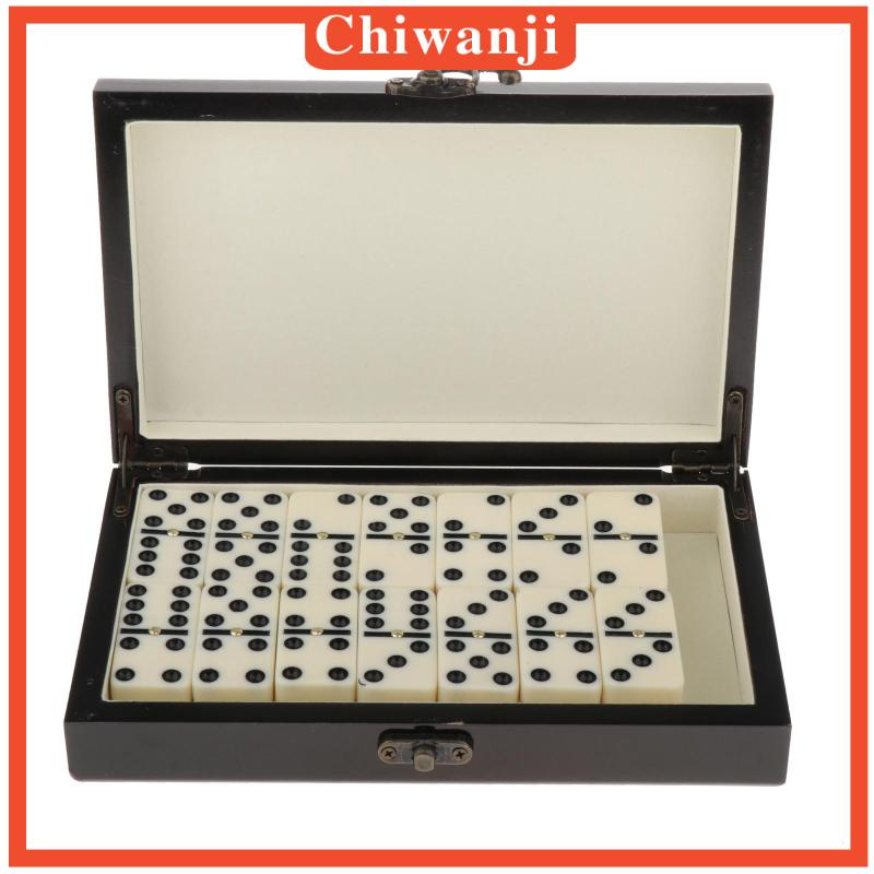 [CHIWANJI]RETRO DOMINO SET 28 PIECES TABLE GAME WITH WOOD CASE FOR KIDS 2-4 PLAYERS