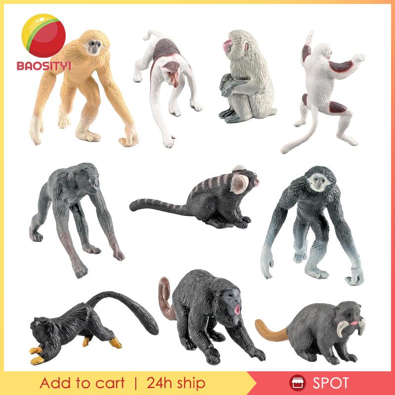 Set 10 Mô Hình Khỉ Nhựa Đồ Chơi Cho Bé