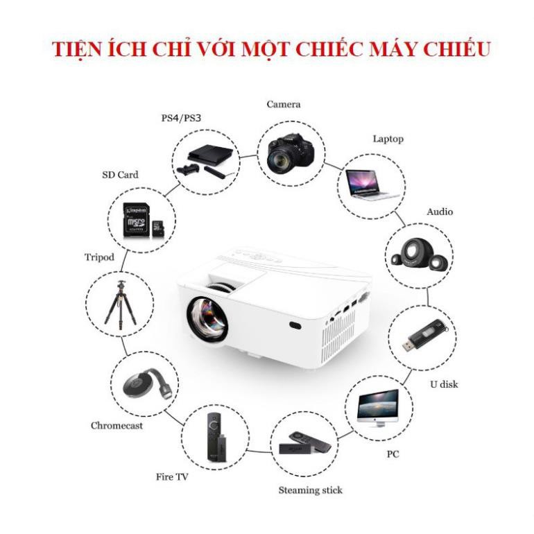 Máy Chiếu Mini , Máy Chiếu Đa Năng KOOGOLD , Kết Nối Wifi Bluetooth Điện Thoại , Laptop , Hình Ảnh FULLHD Sắc Nét z