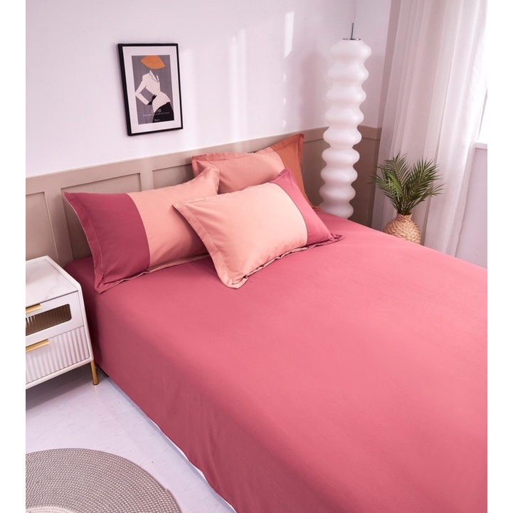 Bộ chăn ga gối 4 món cotton Mix cao cấp,bộ chăn ga gối Mix chất vải cotton tấm hút mồi hôi