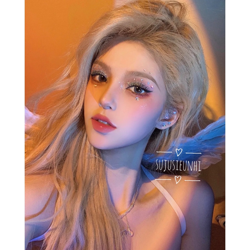 (23 mẫu) đá đính mắt tạo kiểu makeup, dán trang điểm mặt nghệ thuật