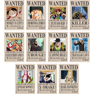 Poster Truy Nã 11 Siêu Tân Binh Onepiece - Wanted Poster By AnimeX
