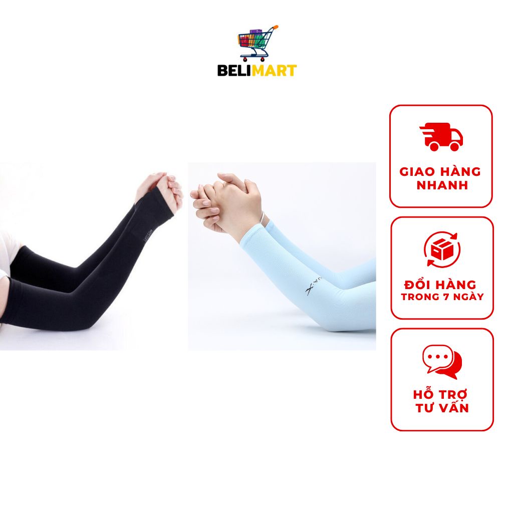 Găng tay chống nắng nam nữ, bao tay đi phượt chất vải dệt thoáng khí, thấm hút mồ hôi BELI BL029 và PK101