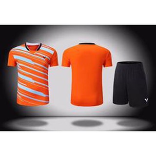Size XL nam - Quần áo cầu lông Victor 1108 đen,cam