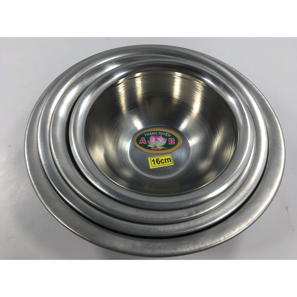 [Ảnh Thật] Tô ( thố) inox sài gòn lòng sâu trộn thực phẩm hàng phi 20, 22, 24