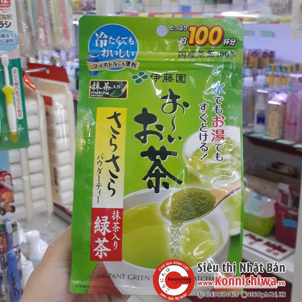 [Hàng Nhật, Date Mới] Matcha ITOEN Instant Green Tea | Bột trà xanh nguyên chất gói 80gr