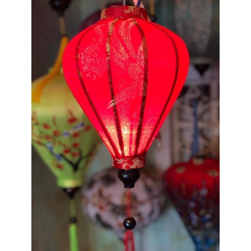 Đèn lồng hội an vải gấm cực đẹp size  chuyên trang trí đám cưới vsf trung thu