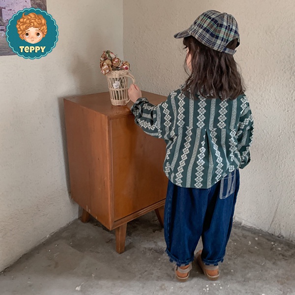 Áo sơ mi hoạ tiết cho bé