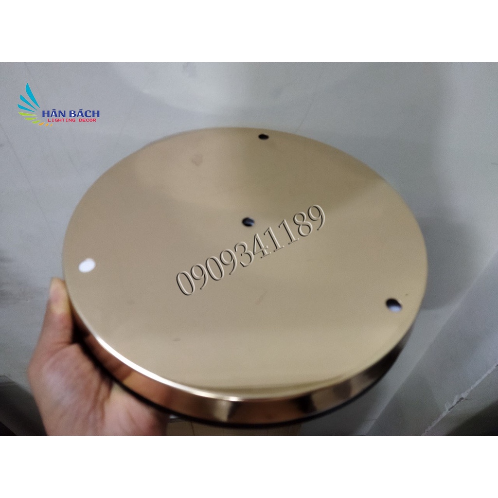 Đế ốp đèn thả 3 lỗ tròn dùng cho bộ thả 3 đèn - Đen/Trắng/Đồng