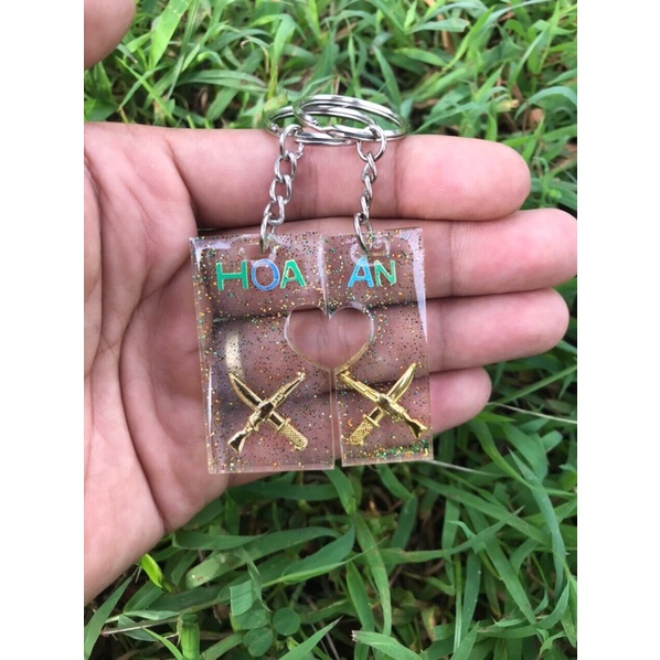 Móc khoá đôi bộ đội theo quân binh chủng