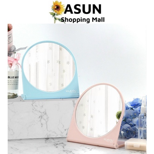 Gương Trang Điểm Xiupou Để Bàn/Treo Tường Makeup Mirror Đơn Giản, Gọn Nhẹ VC