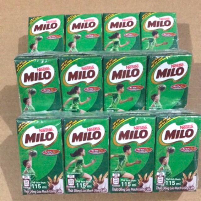 (HOT LIKE) Dây 4 Hộp Sữa Milo lúa mạch 115ml