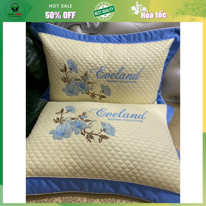 Áo gối Satin họa tiết thêu hoa siêu đẹp kích thước 45*65cm