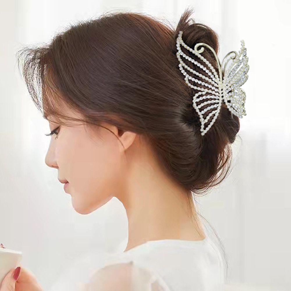 (Bán Buôn Sỉ) Kẹp Tóc Hình Bướm Đính Ngọc Thời Trang Cho Nữ