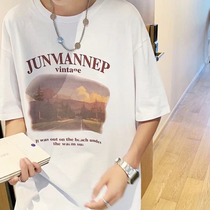 Áo nam Tay Ngắn Phong Cách Hip Hop Thời Trang Đường Phố