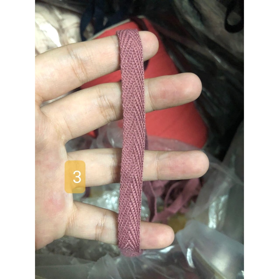 dây lé trang trí quần áo thể thao, dây viền xương cá 1 cm   (  5k/5m