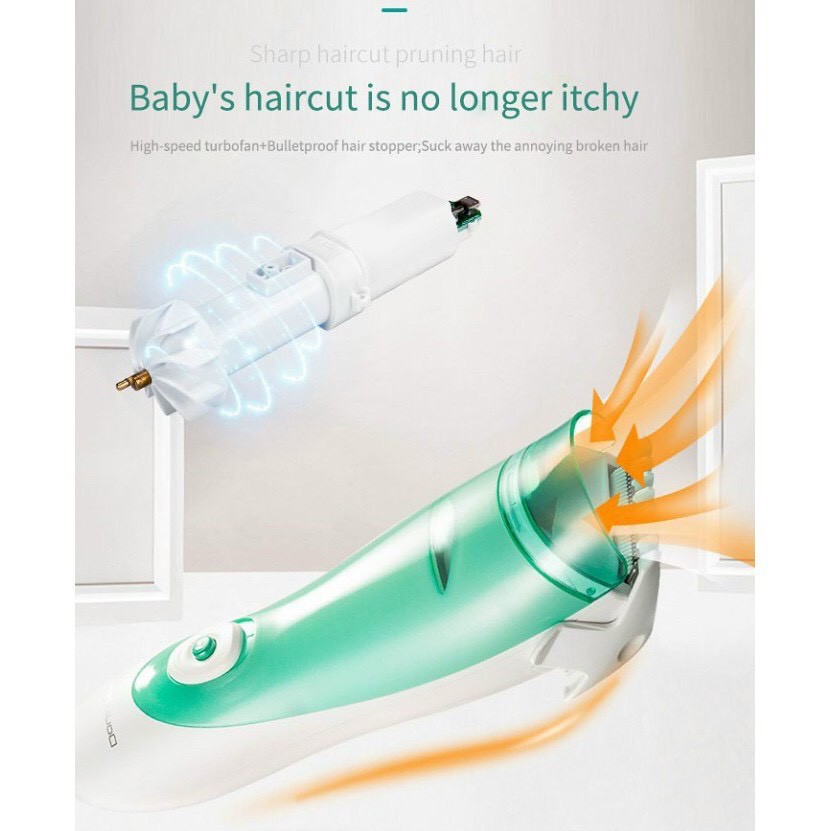 [Haobaby Shop] Tông đơ cắt tóc cho bé DOUX BÉBÉ, bản thường, có hút tóc, có chống nước, Trimmer, Misuta