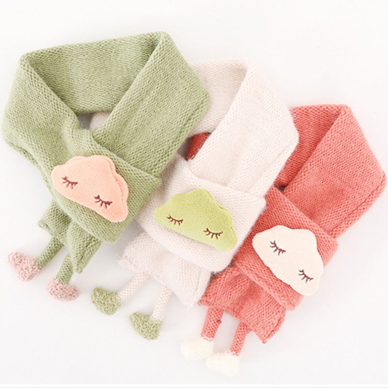 Khăn Choàng Cổ Dệt Kim Dày Dặn Màu Sắc Ngọt Ngào Thời Trang Mùa Đông Cho Nữ