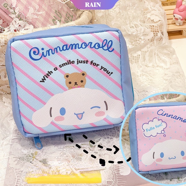 Sanrio Túi Đựng Khăn Giấy / Tiền Xu / Thẻ Du Lịch In Họa Tiết Hoạt Hình Cinnamoroll Kuromi My Melody Hello Kitty Dành Cho Bé Trai Bé Gái