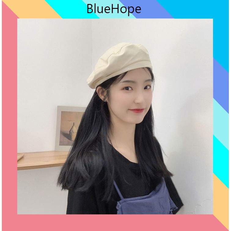 Mũ Nồi Bluehope Beret dạ Chỉnh được kích thước các màu trơn MN01