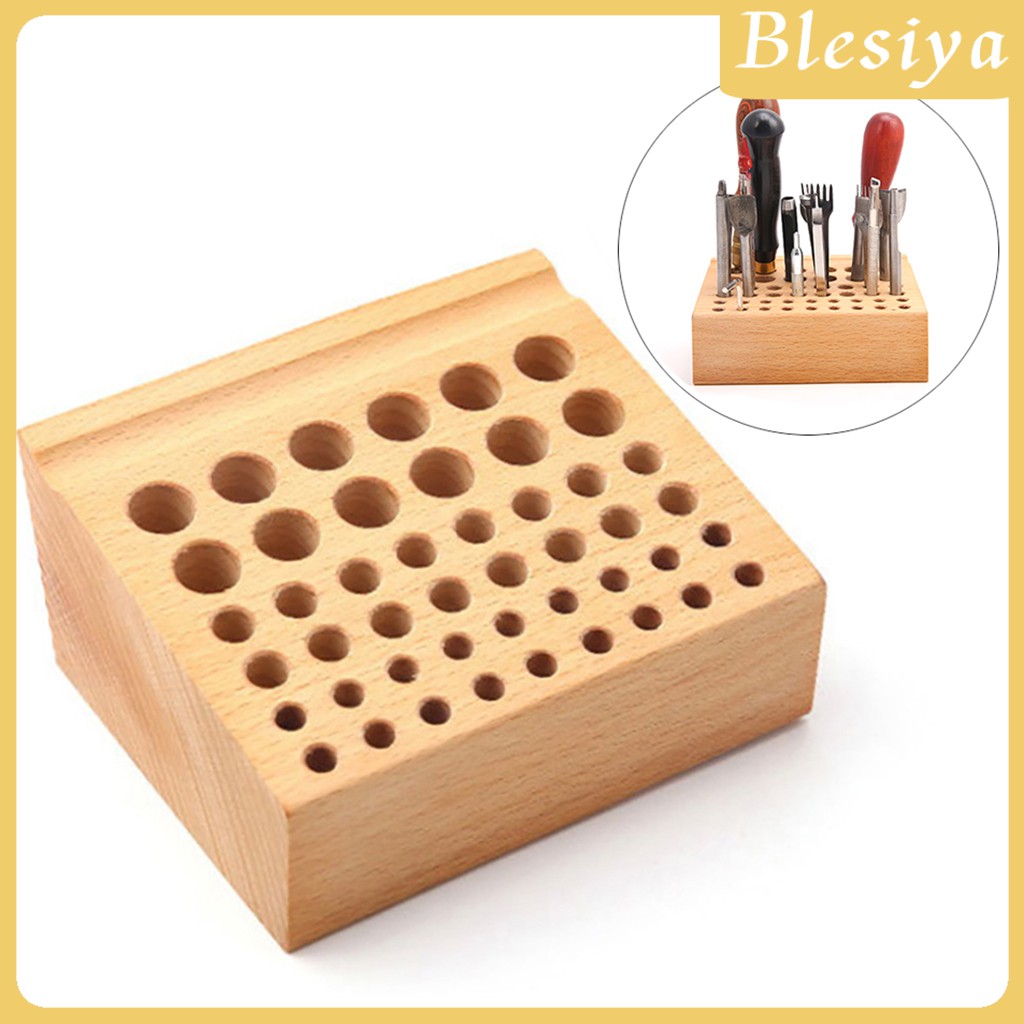 (Hàng Mới Về) Khay Gỗ 46 Lỗ Chuyên Dụng Đựng Dụng Cụ Sửa Chữa Đồng Hồ
