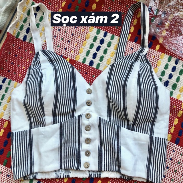 Áo dây linen nút giữa Haute Monde VNXK