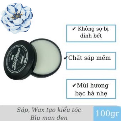 Sáp vuốt tóc BLUMAN ORIGINAL ĐEN 100gr tạo kiểu giữ nếp cho tóc. HÀNG CHÍNH HÃNG. AI Store