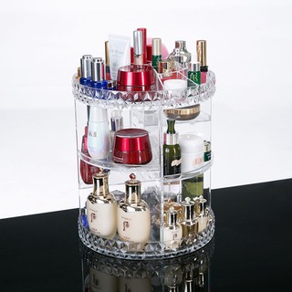 Kệ Mỹ Phẩm Kệ Trang Điểm Xoay 360° Trong Suốt Mica Siêu Bền Đẹp
