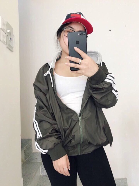 [Mã FASHIONT4WA2 giảm 10K đơn 50K] Áo khoác dù nón nỉ 3 sọc tay (có size lớn ) | BigBuy360 - bigbuy360.vn