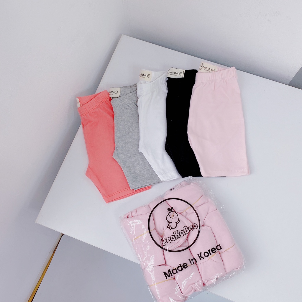 Quần đùi cho bé, quần legging mùa hè bé gái chất cotton co giãn 4 chiều mềm mại thoáng mát Xu Xu Kids size từ 7 đến 15kg