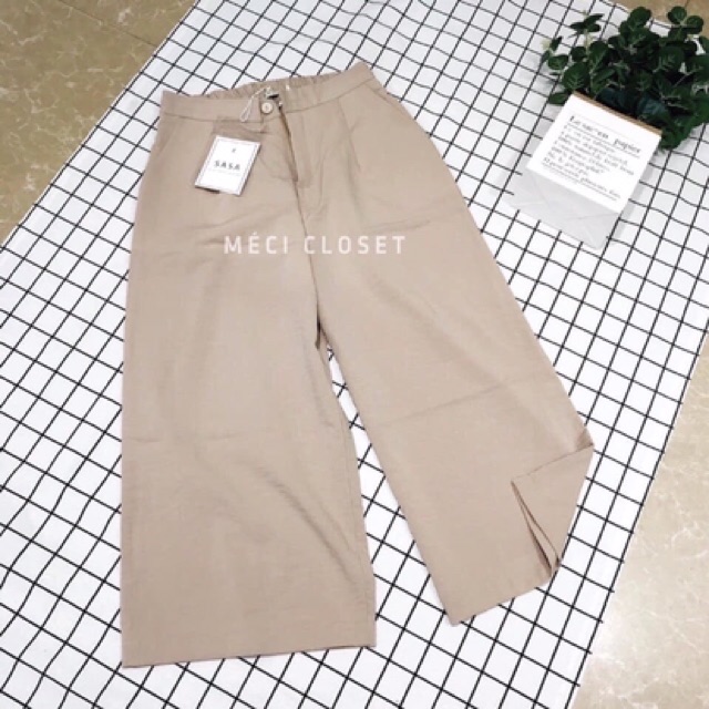 Quần Culottes đũi lửng khoá thật