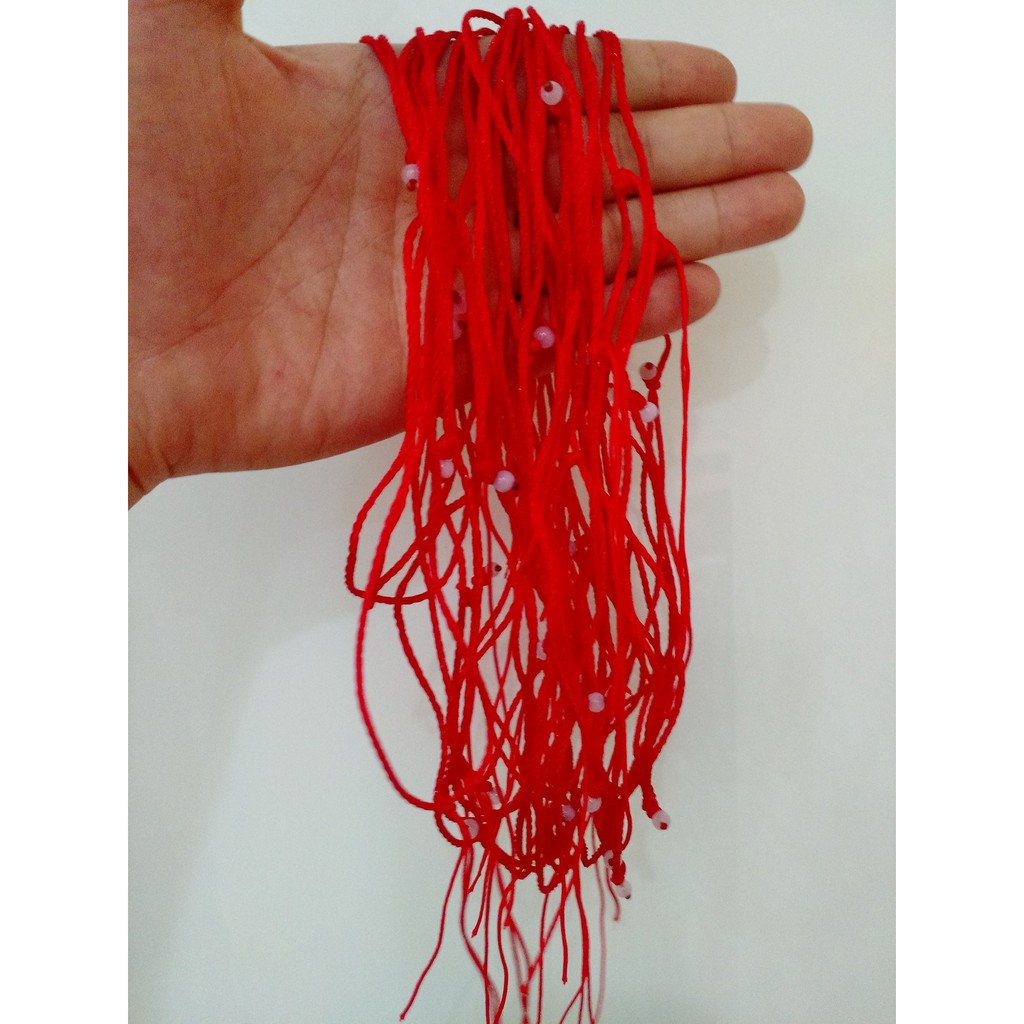 1 vòng cổ chỉ đỏ ngọc bích may mắn cho bé (40cm)