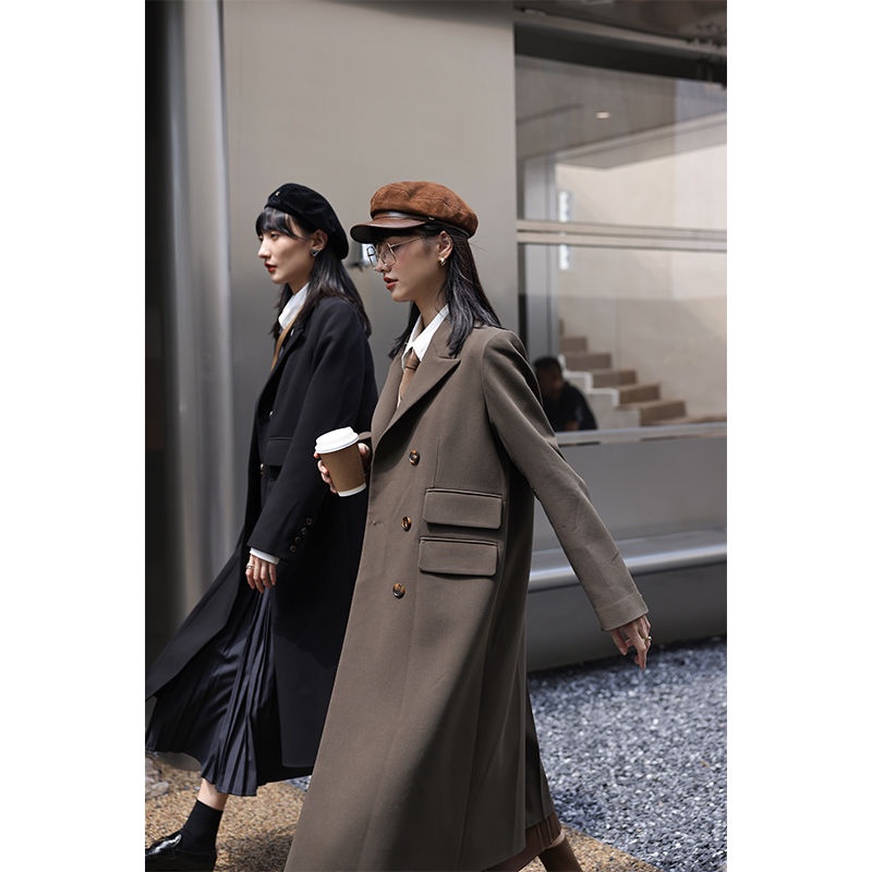 Áo khoác gió dáng dài xếp ly lưng cao thời trang