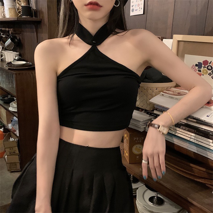 Áo không tay  ZHELIHANGFEI dáng ngắn thời trang quyến rũ cho nữ