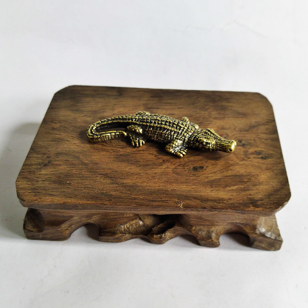 Cá sấu mini bằng đồng giá rẻ làm phụ kiện tiểu cảnh, phụ kiện bàn trà, trang trí bonsai, làm quà tặng