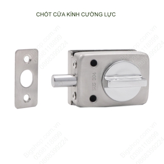 Chốt cho cửa kính cường lực không khung bằng inox 304, chốt để khóa bên trong