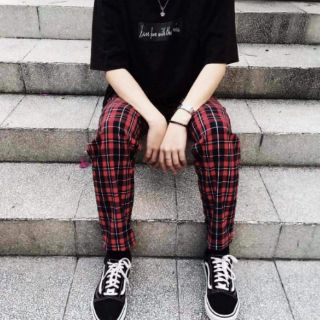 Quần Caro Plaid Pant Đỏ Đen