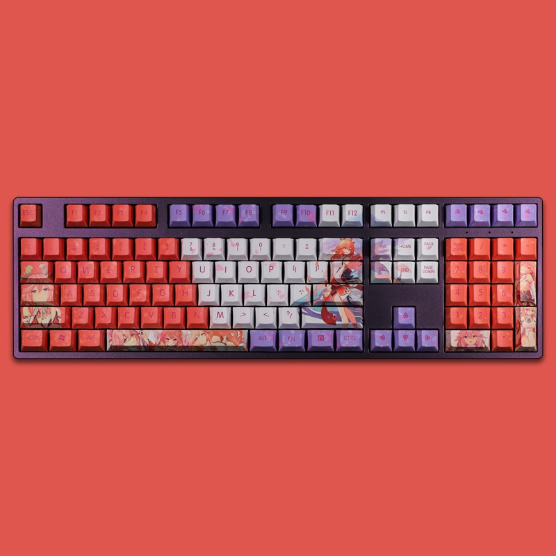 Yae Miko Keycap Cherry Profile Genshin Impact Theme Anime PBT Dye Thăng hoa Bàn phím cơ học Keycaps